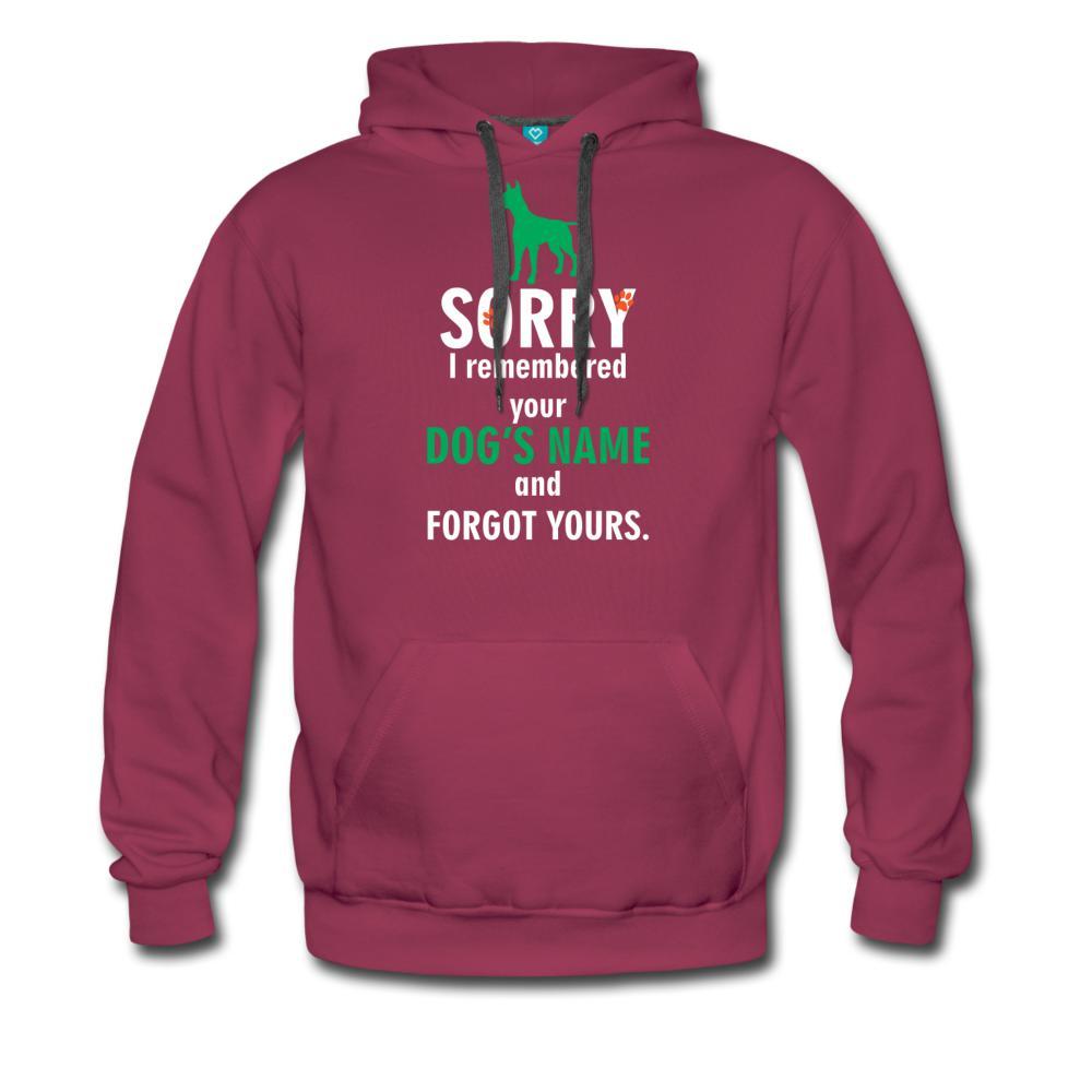 NOMV Sorry I remembered your dog's name Men’s Premium Hoodie-NOMV-I love Veterinary