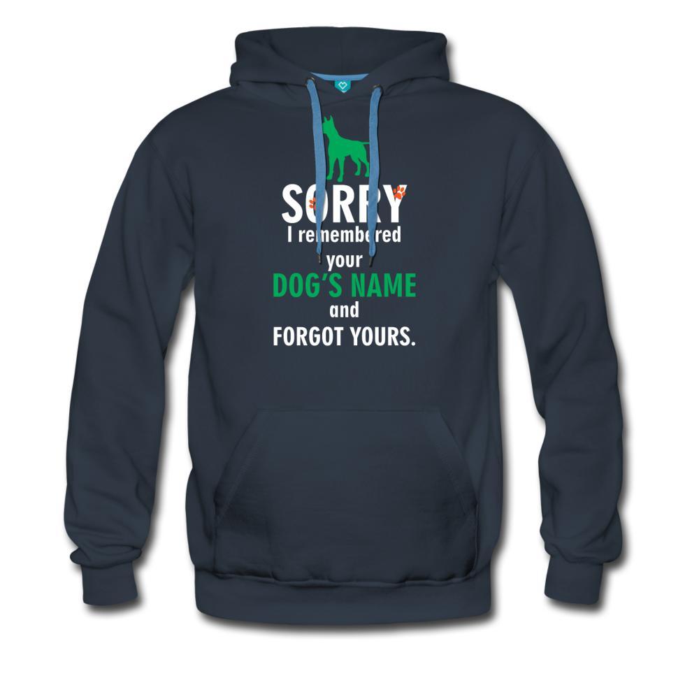 NOMV Sorry I remembered your dog's name Men’s Premium Hoodie-NOMV-I love Veterinary