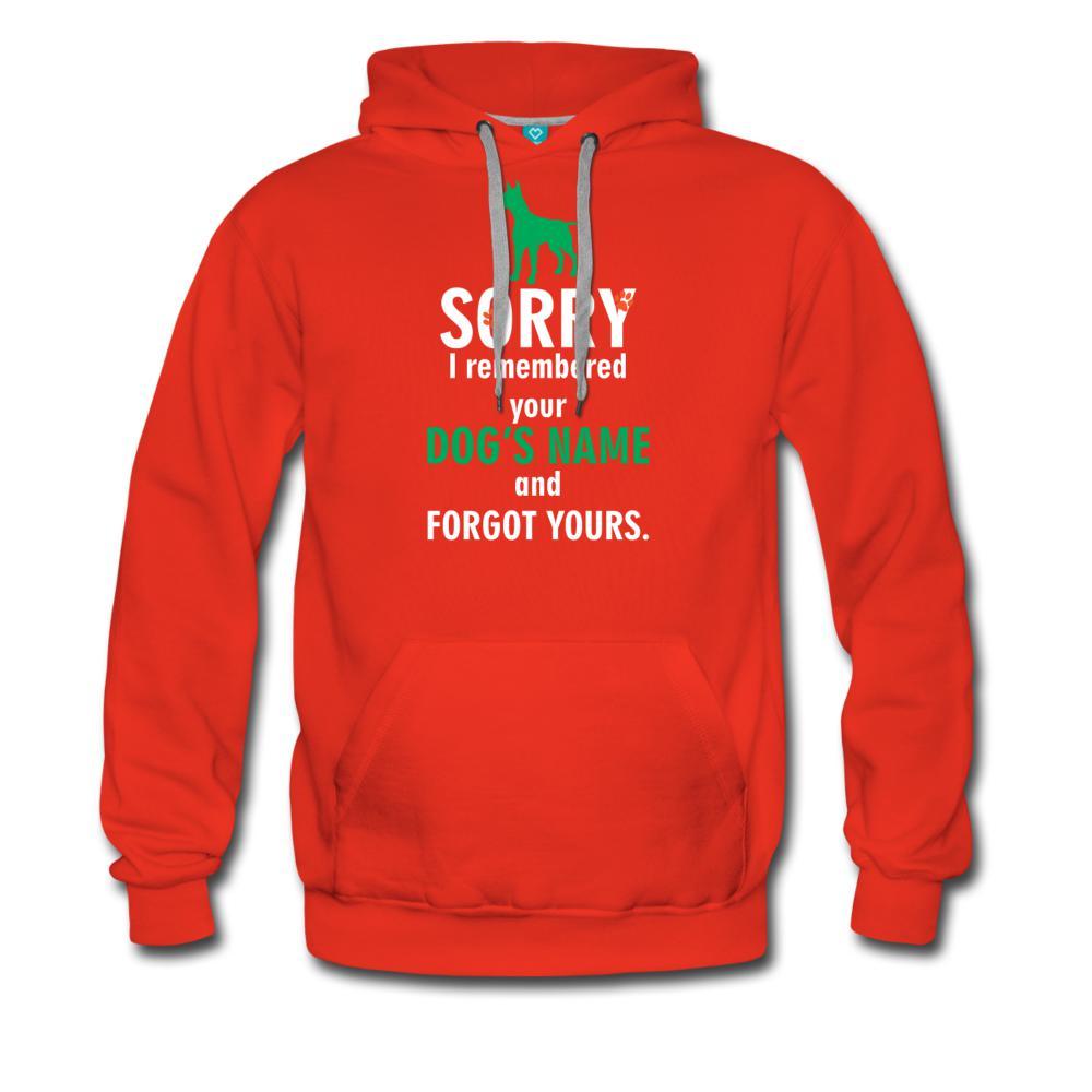 NOMV Sorry I remembered your dog's name Men’s Premium Hoodie-NOMV-I love Veterinary