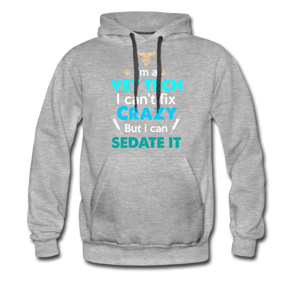 NOMV Vet Tech Can't fix crazy Men’s Premium Hoodie-NOMV-I love Veterinary