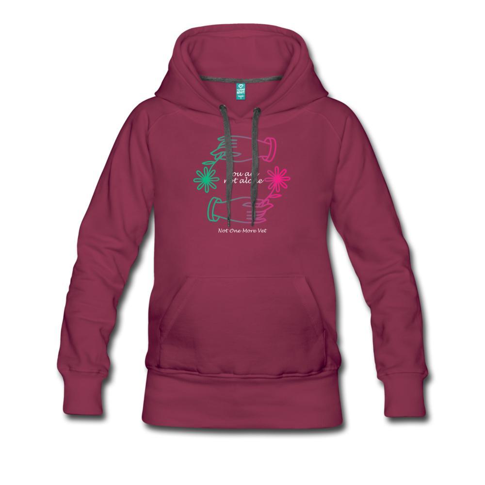 NOMV You are not alone Women’s Premium Hoodie-NOMV-I love Veterinary