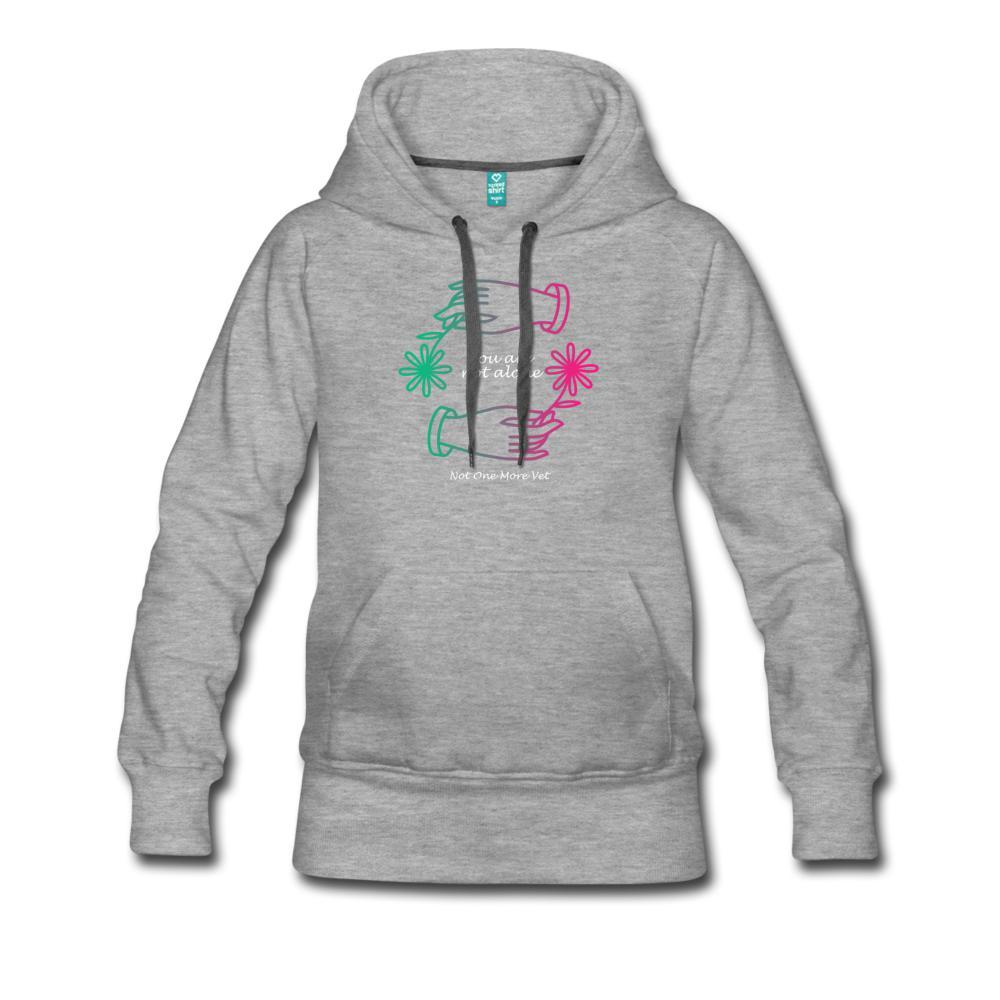 NOMV You are not alone Women’s Premium Hoodie-NOMV-I love Veterinary