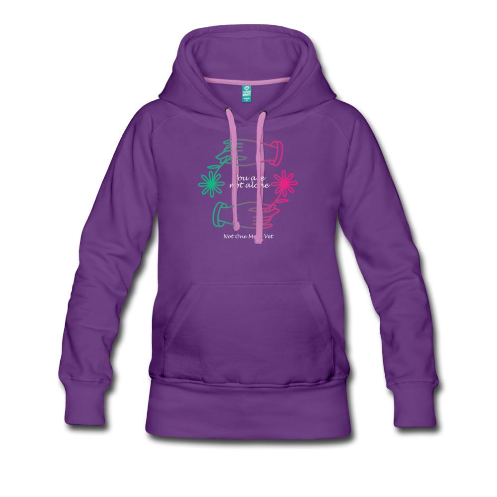 NOMV You are not alone Women’s Premium Hoodie-NOMV-I love Veterinary