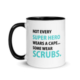 Not every super hero wears a cape Mug with Color Inside-I love Veterinary