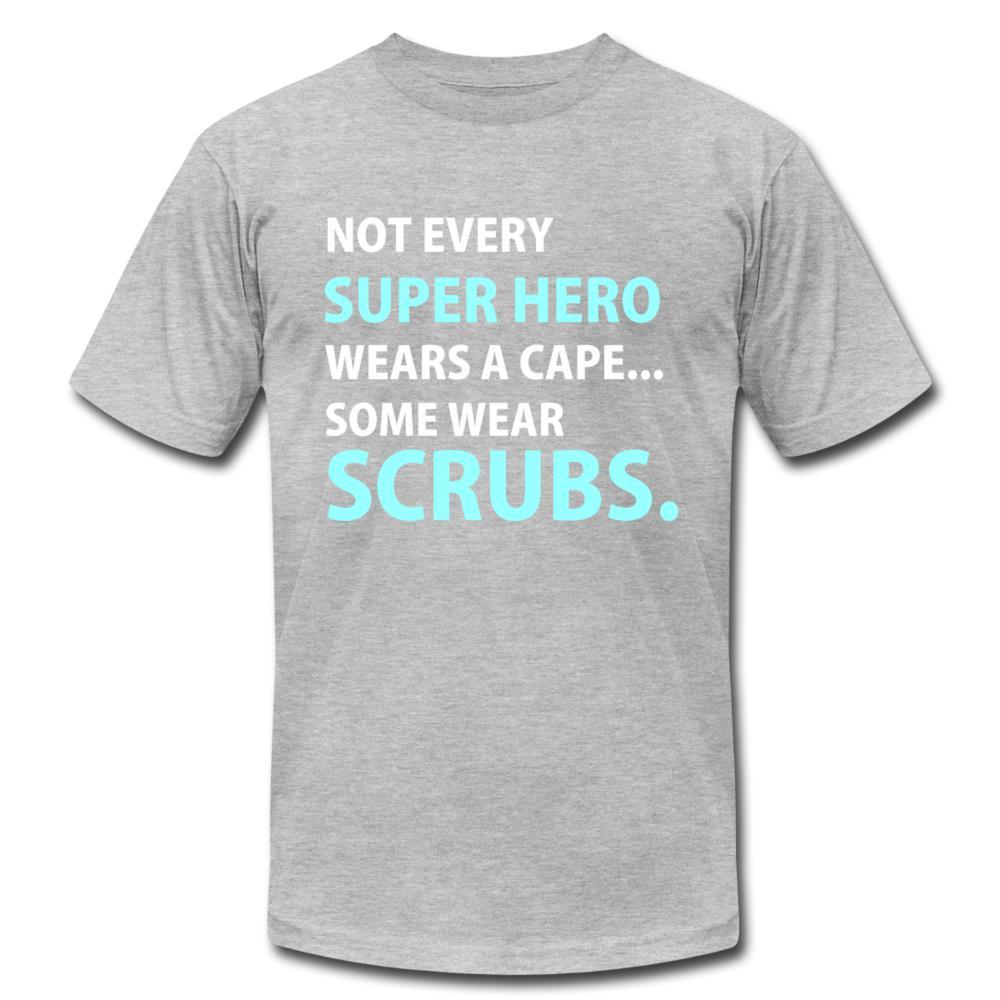 Not every super hero wears a cape... Some wear scrubs. Unisex T-shirt-Unisex T-Shirt | Bella + Canvas 3001-I love Veterinary