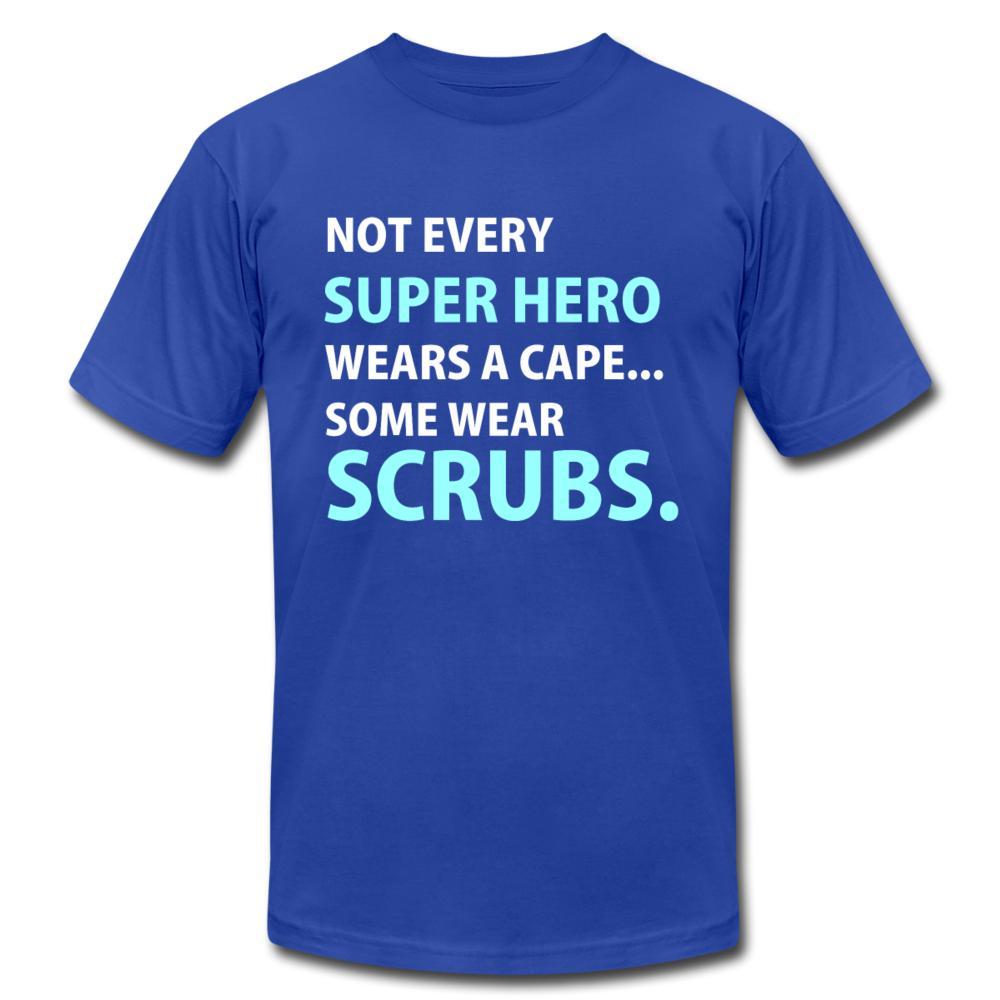Not every super hero wears a cape... Some wear scrubs. Unisex T-shirt-Unisex T-Shirt | Bella + Canvas 3001-I love Veterinary