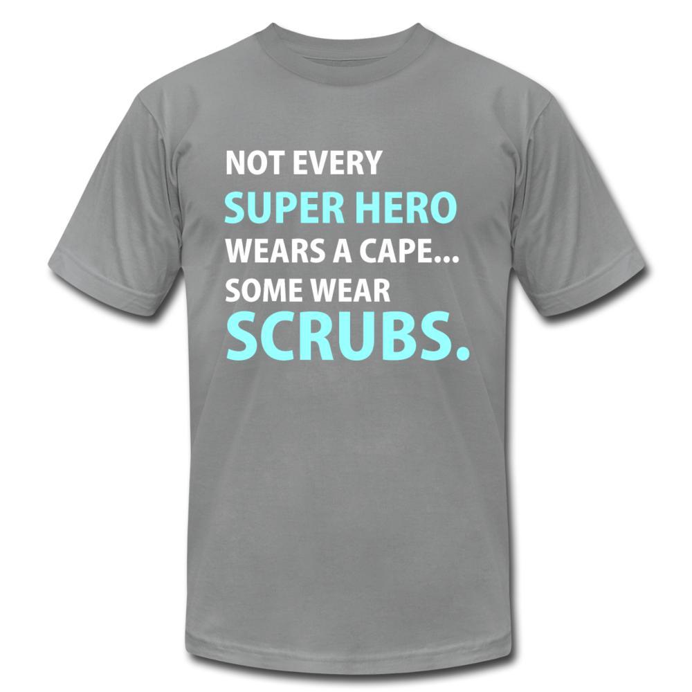 Not every super hero wears a cape... Some wear scrubs. Unisex T-shirt-Unisex T-Shirt | Bella + Canvas 3001-I love Veterinary