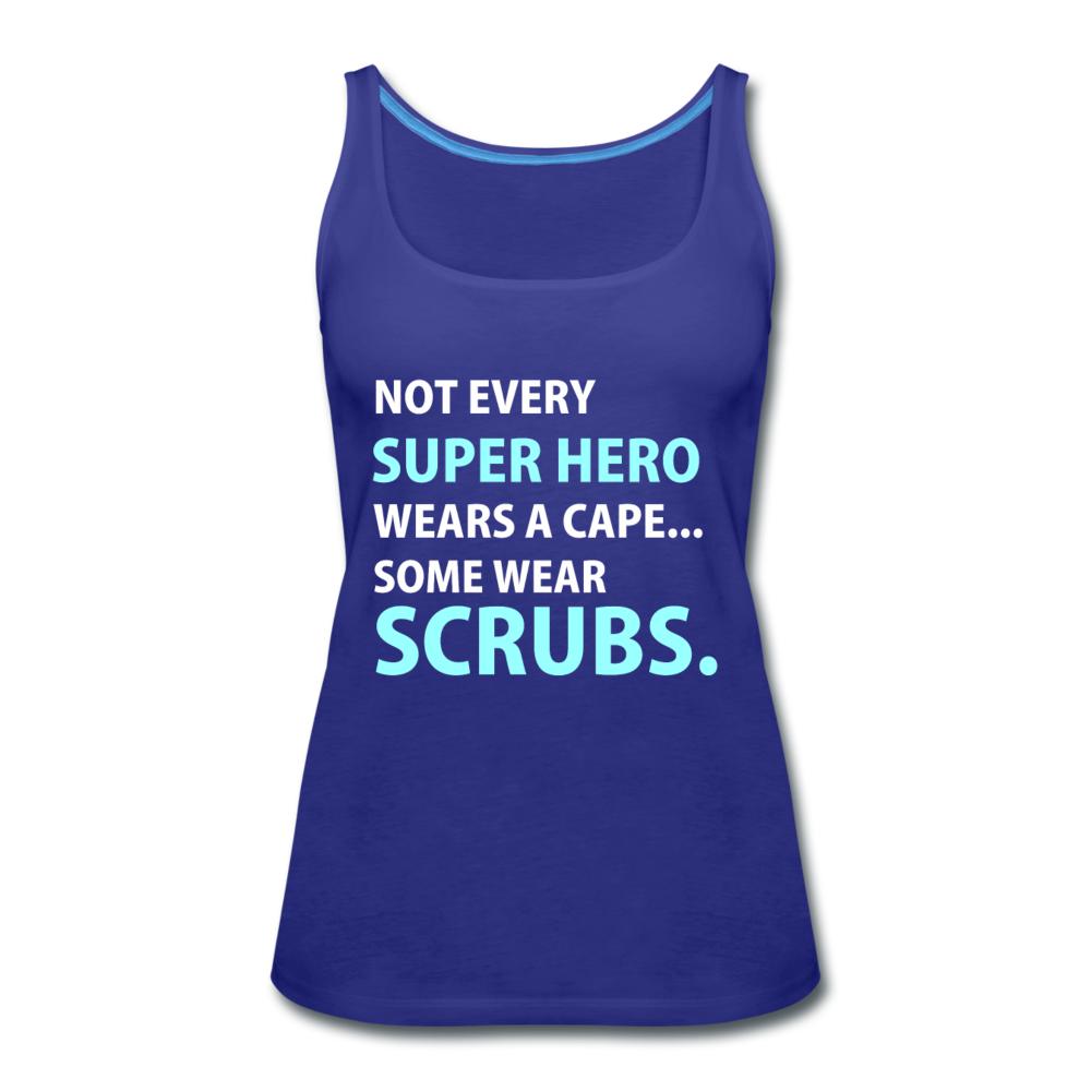 Not every super hero wears a cape... Some wear scrubs. Women's Tank Top-Women’s Premium Tank Top | Spreadshirt 917-I love Veterinary