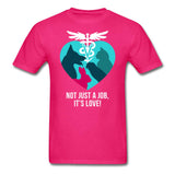 Not just a job, it's love Unisex T-shirt-Unisex Classic T-Shirt | Fruit of the Loom 3930-I love Veterinary