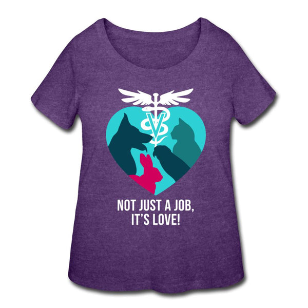 Not just a job, it's love Women's Curvy T-shirt-Women’s Curvy T-Shirt | LAT 3804-I love Veterinary
