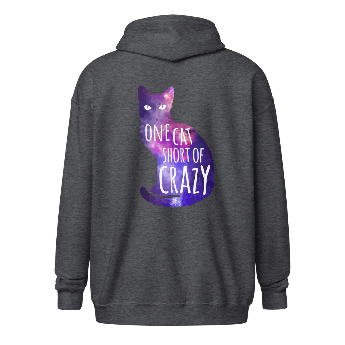One Cat short of Crazy Unisex heavy blend zip hoodie-Unisex Zip Hoodie | Gildan 18600-I love Veterinary