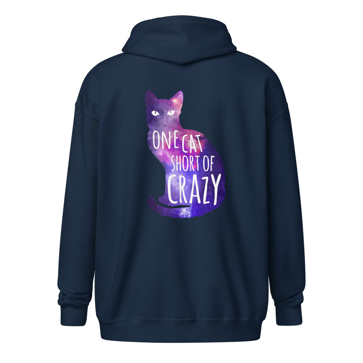One Cat short of Crazy Unisex heavy blend zip hoodie-Unisex Zip Hoodie | Gildan 18600-I love Veterinary