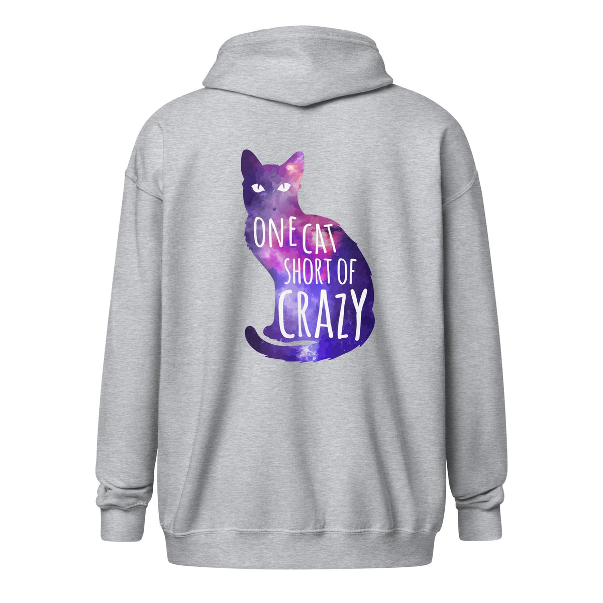 One Cat short of Crazy Unisex heavy blend zip hoodie-Unisex Zip Hoodie | Gildan 18600-I love Veterinary
