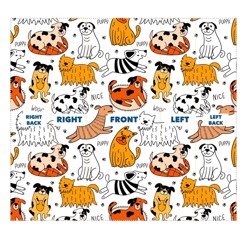 Orange Dogs pattern Sublimation Neck Gaiter-Sublimation Neck Gaiter-I love Veterinary