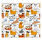 Orange Dogs pattern Sublimation Neck Gaiter-Sublimation Neck Gaiter-I love Veterinary