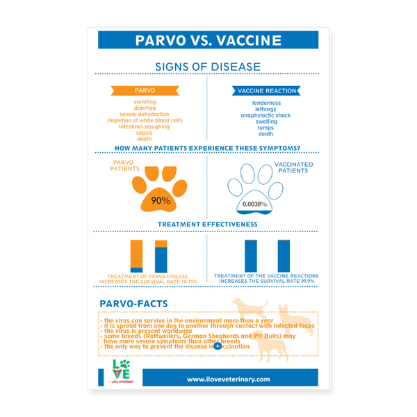Parvo vs. Vaccine Poster 8x12-Posters-I love Veterinary