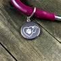 Pawprint in stethoscope tag-Stethoscope tag-I love Veterinary