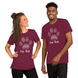 PawPrint Vet Tech Unisex T-shirt-I love Veterinary