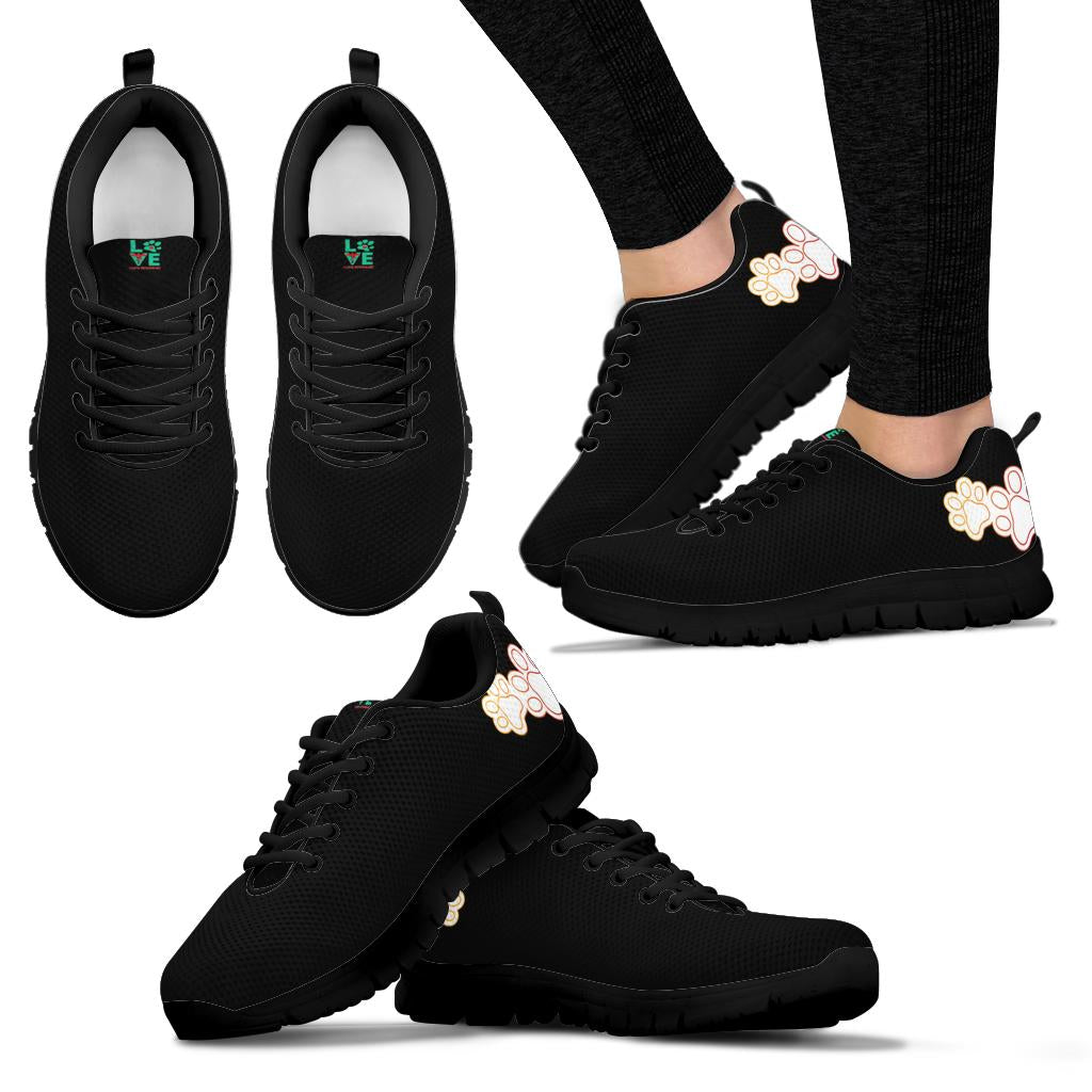 Pawprints on heel - Women's Sneakers-Sneakers-I love Veterinary