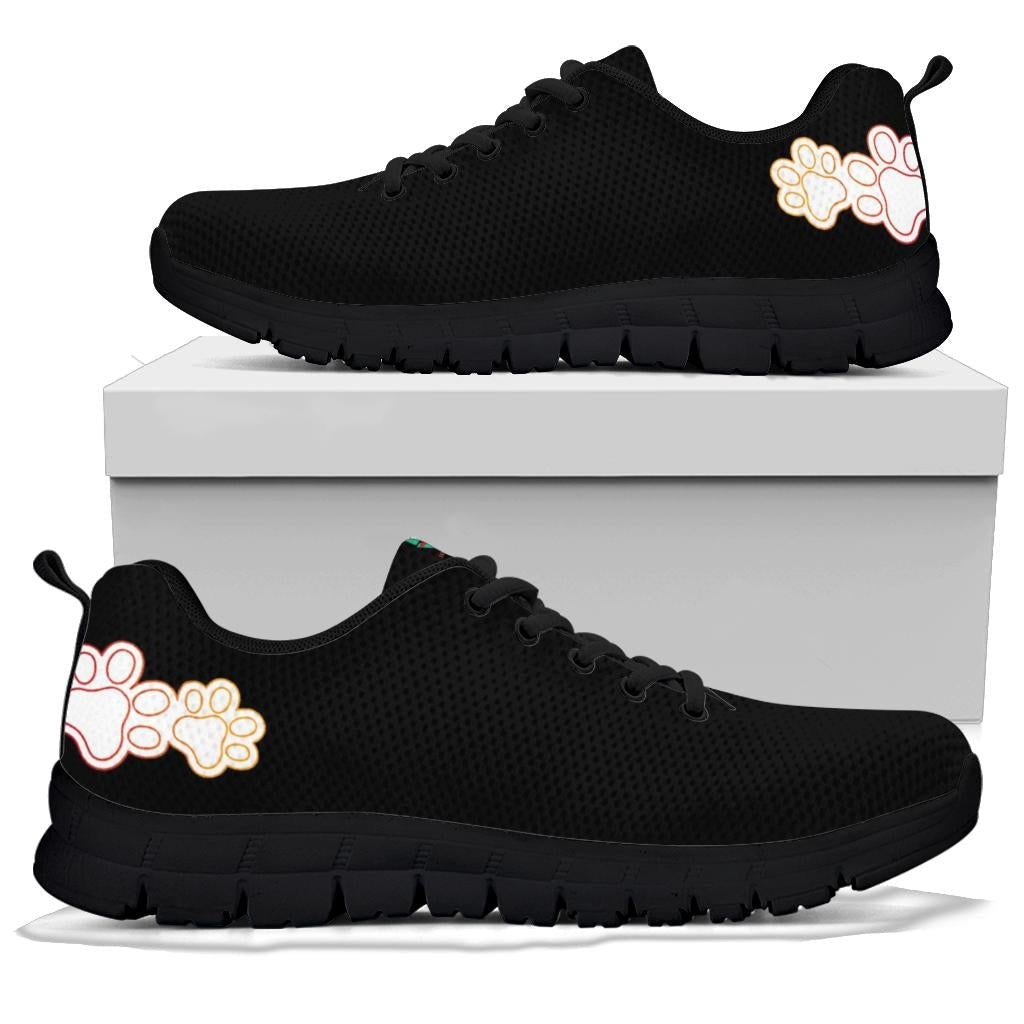 Pawprints on heel - Women's Sneakers-Sneakers-I love Veterinary