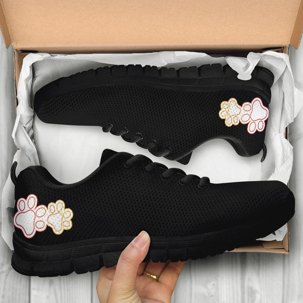 Pawprints on heel - Women's Sneakers-Sneakers-I love Veterinary