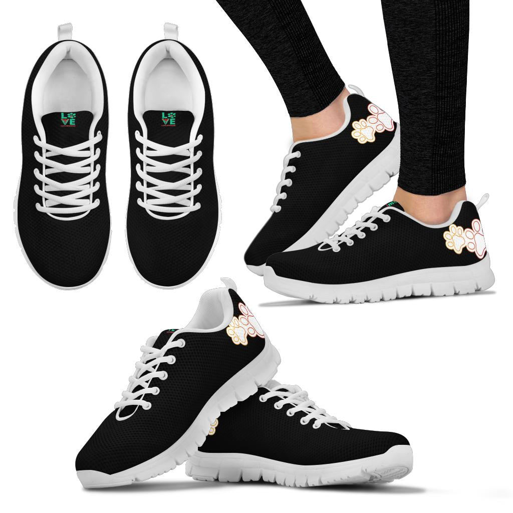 Pawprints on heel - Women's Sneakers-Sneakers-I love Veterinary