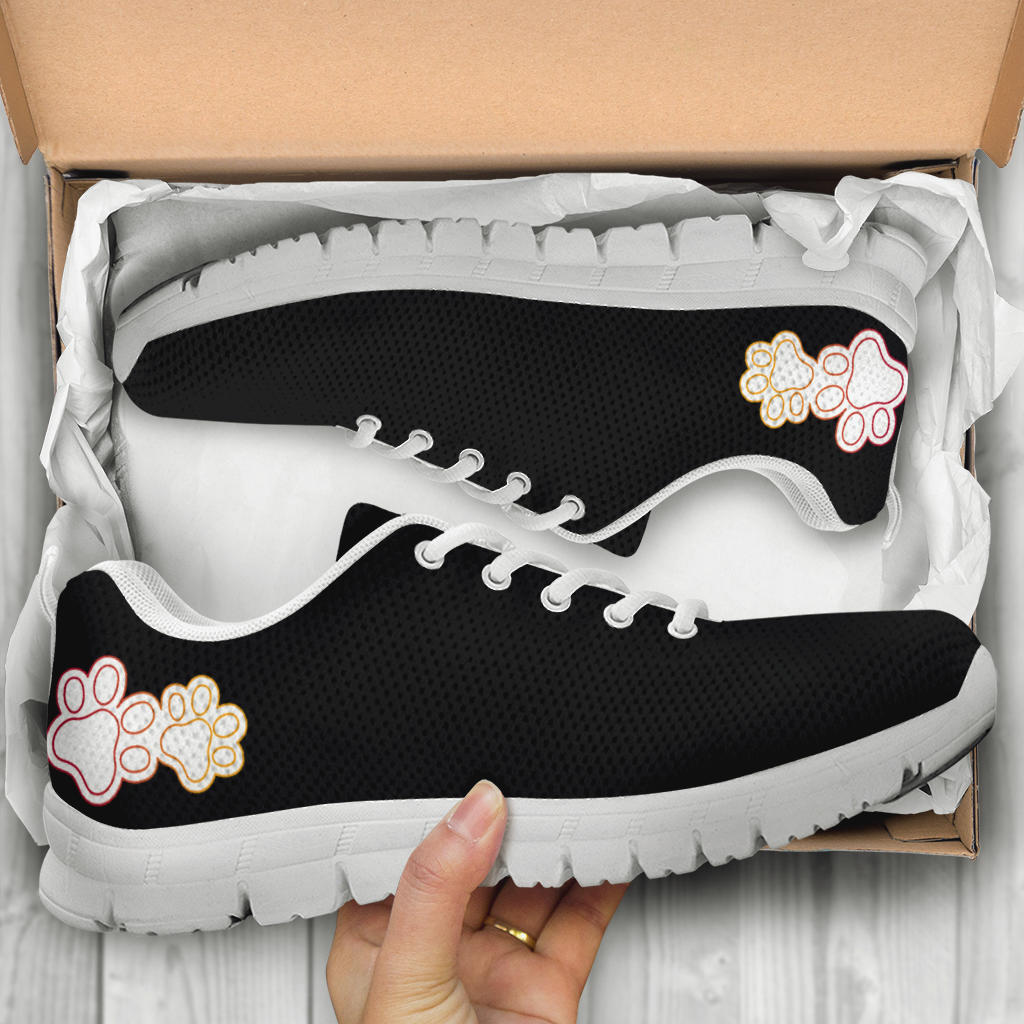 Pawprints on heel - Women's Sneakers-Sneakers-I love Veterinary