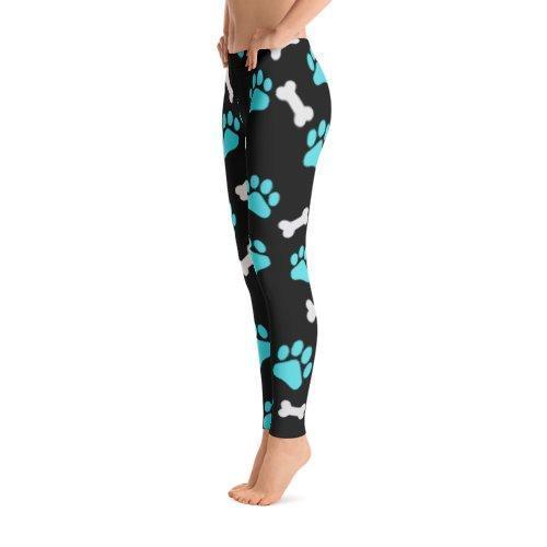 Paws and Bones Black Leggings-Leggings-I love Veterinary
