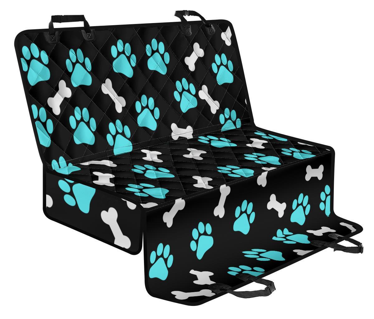 Paws and bones - Black Pet Seat Cover-Pet Seat Cover-I love Veterinary
