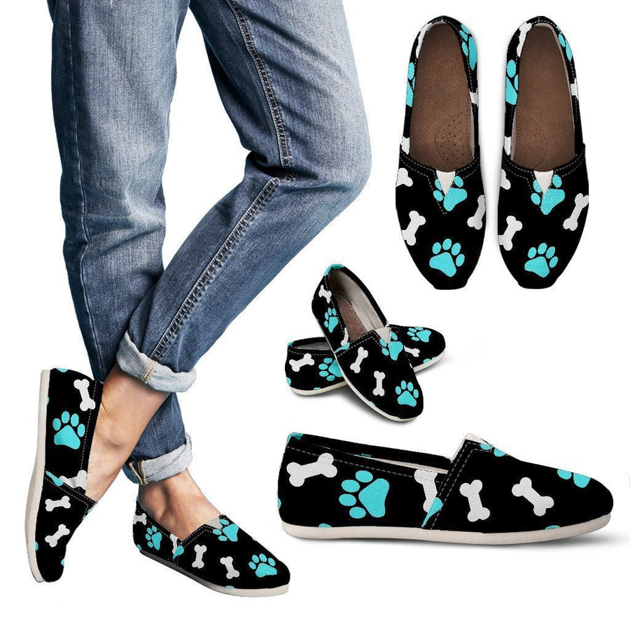 Paws and bones Black Women's Casual Shoes-Casual shoes-I love Veterinary