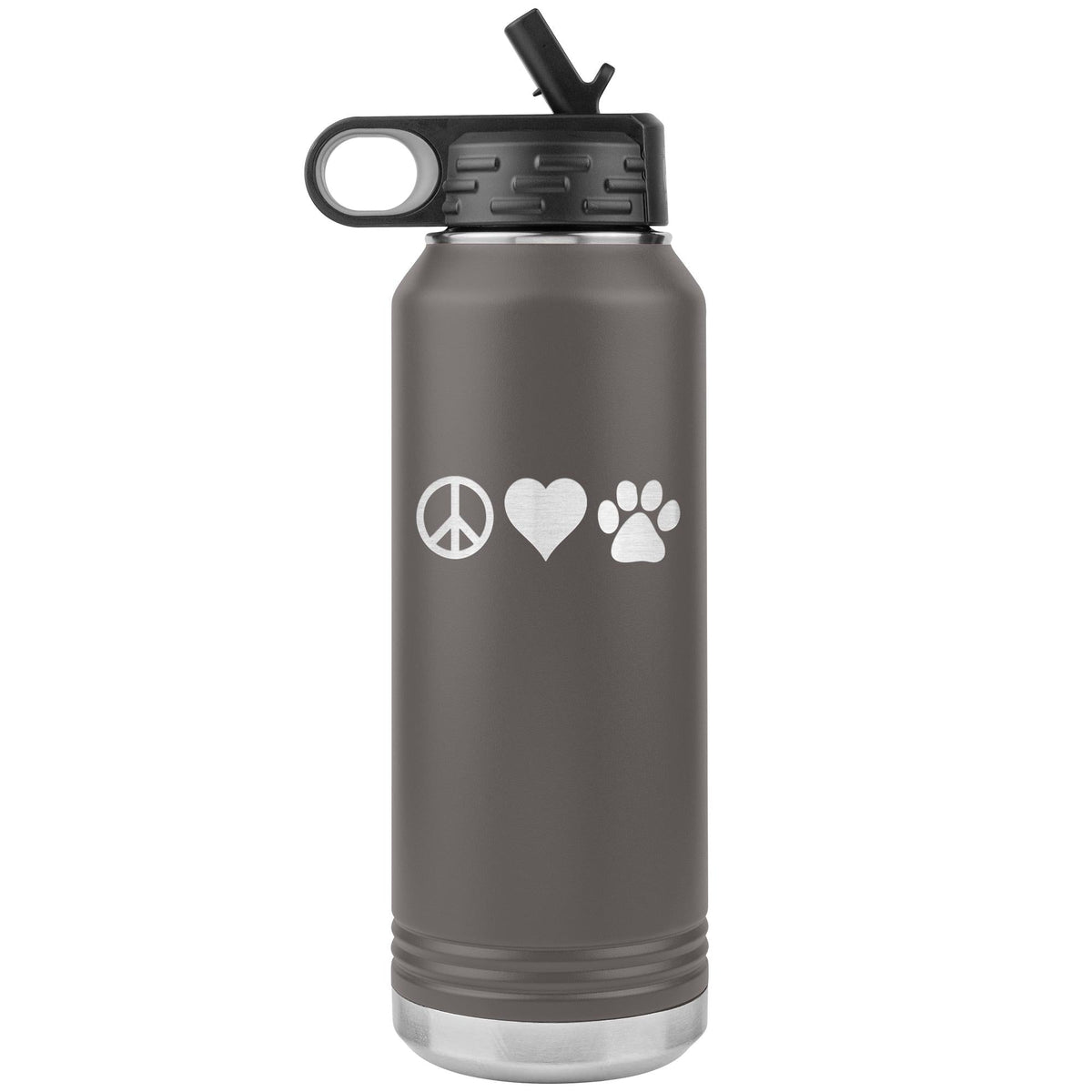 Peace, love, animals Water Bottle Tumbler 32 oz-Water Bottle Tumbler-I love Veterinary
