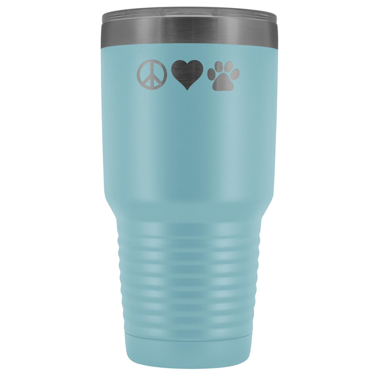 Peace, love, paws 30oz Vacuum Tumbler-Tumblers-I love Veterinary