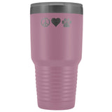 Peace, love, paws 30oz Vacuum Tumbler-Tumblers-I love Veterinary