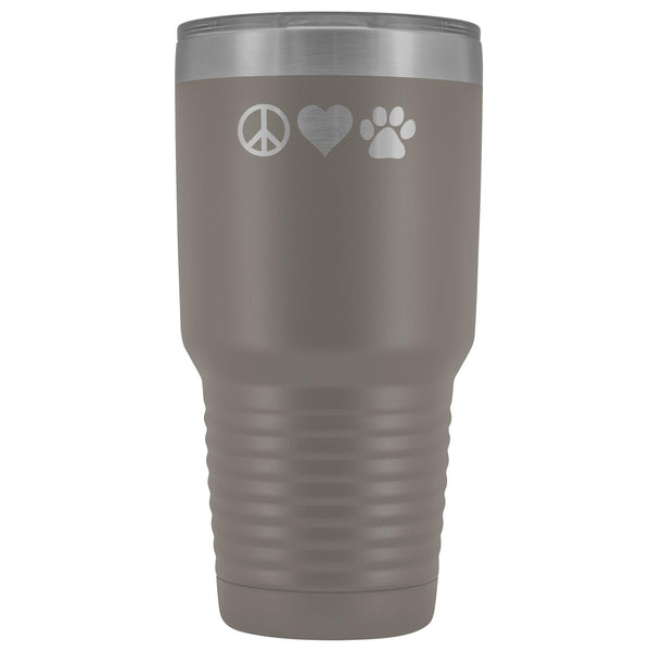 Peace, love, paws 30oz Vacuum Tumbler-Tumblers-I love Veterinary