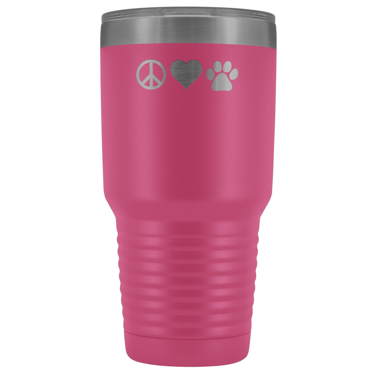 Peace, love, paws 30oz Vacuum Tumbler-Tumblers-I love Veterinary