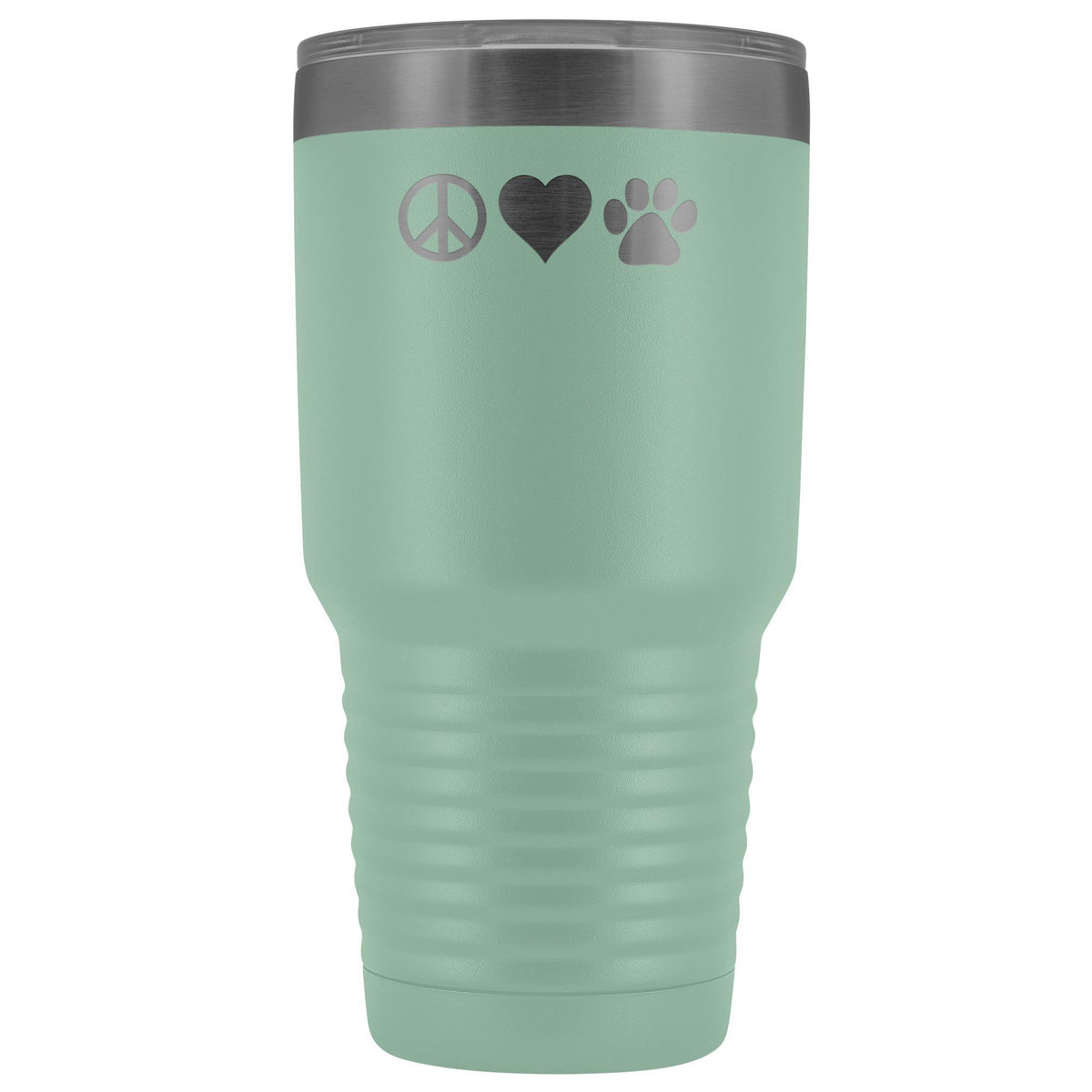 Peace, love, paws 30oz Vacuum Tumbler-Tumblers-I love Veterinary