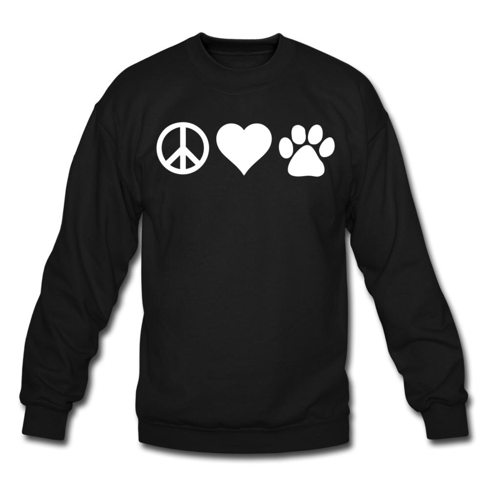 Peace, love, paws Crewneck Sweatshirt-Unisex Crewneck Sweatshirt | Gildan 18000-I love Veterinary