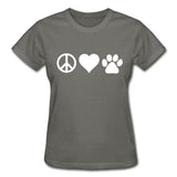 Peace, love, paws Gildan Ultra Cotton Ladies T-Shirt-Ultra Cotton Ladies T-Shirt | Gildan G200L-I love Veterinary