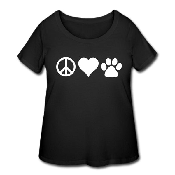Peace, love, paws Women's Curvy T-shirt-Women’s Curvy T-Shirt | LAT 3804-I love Veterinary
