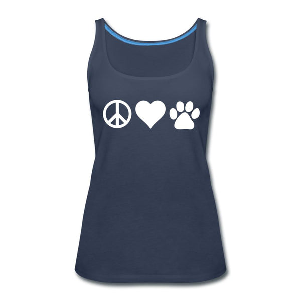 Peace, love, paws Women's Tank Top-Women’s Premium Tank Top | Spreadshirt 917-I love Veterinary