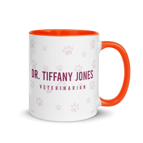 Personalizaed Mug with Color Inside-I love Veterinary