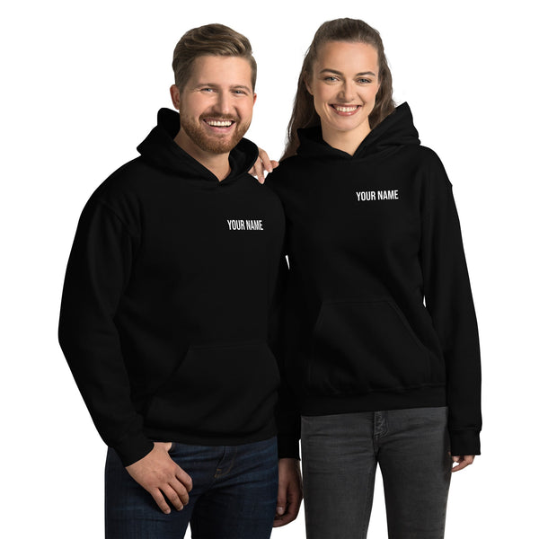 Personalize with your name - Vet Tech Pawprint Unisex Hoodie-Unisex Heavy Blend Hoodie | Gildan 18500-I love Veterinary