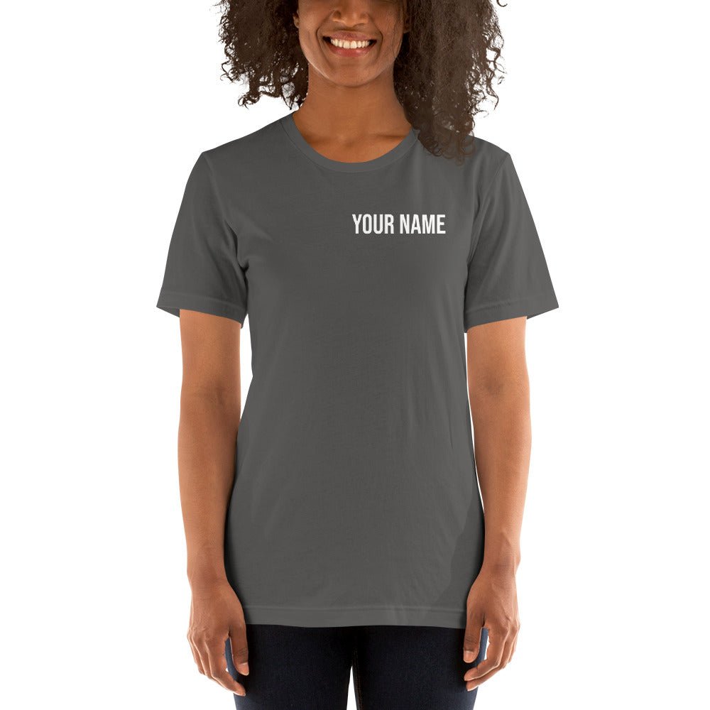 Personalize with your name - Vet Tech Pawprint Unisex T-shirt Bella + Canvas 3001-Unisex T-Shirt | Bella + Canvas 3001-I love Veterinary