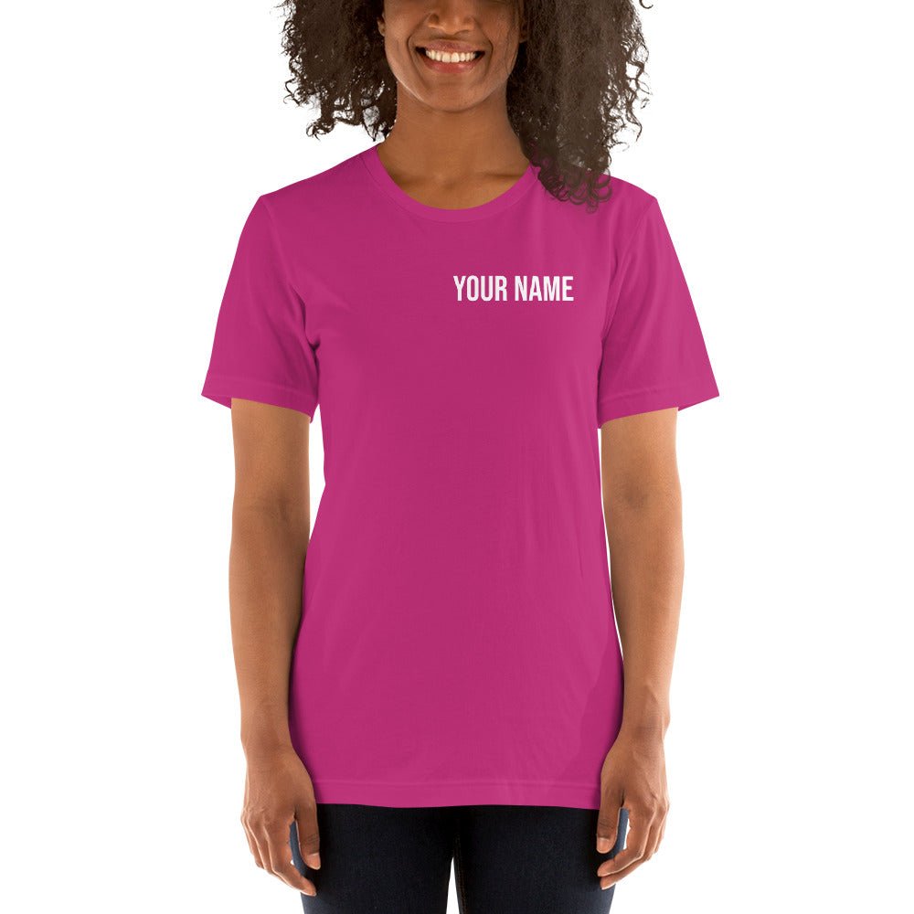 Personalize with your name - Vet Tech Pawprint Unisex T-shirt Bella + Canvas 3001-Unisex T-Shirt | Bella + Canvas 3001-I love Veterinary
