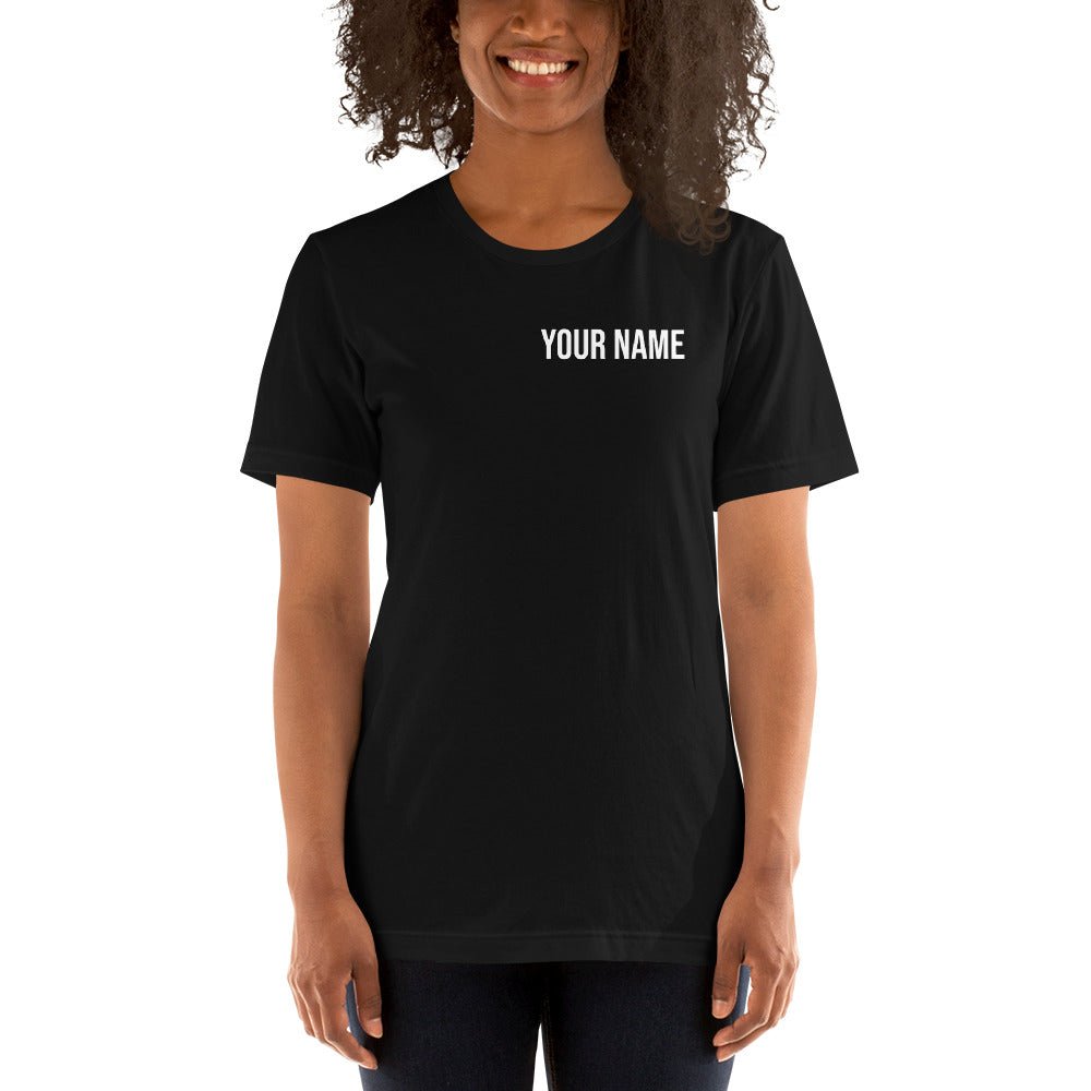 Personalize with your name - Vet Tech Pawprint Unisex T-shirt Bella + Canvas 3001-Unisex T-Shirt | Bella + Canvas 3001-I love Veterinary