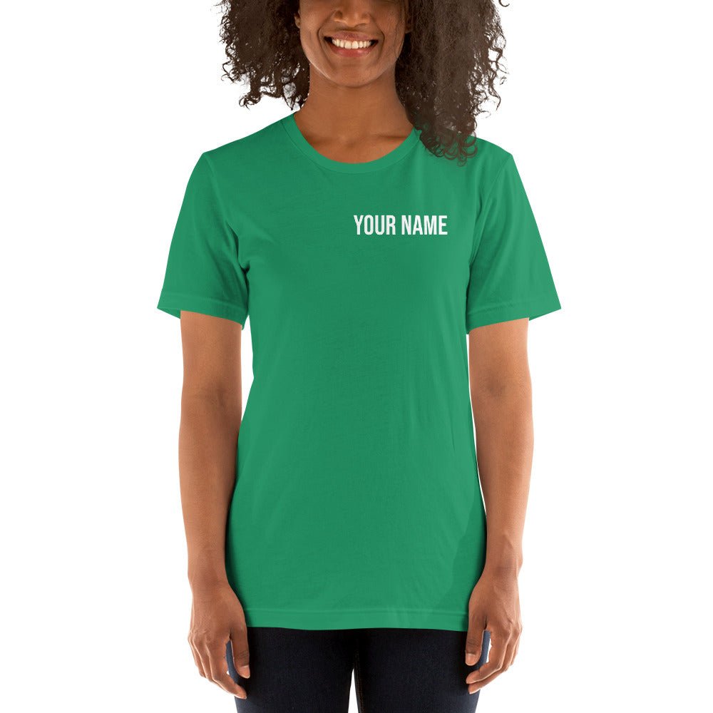 Personalize with your name - Vet Tech Pawprint Unisex T-shirt Bella + Canvas 3001-Unisex T-Shirt | Bella + Canvas 3001-I love Veterinary