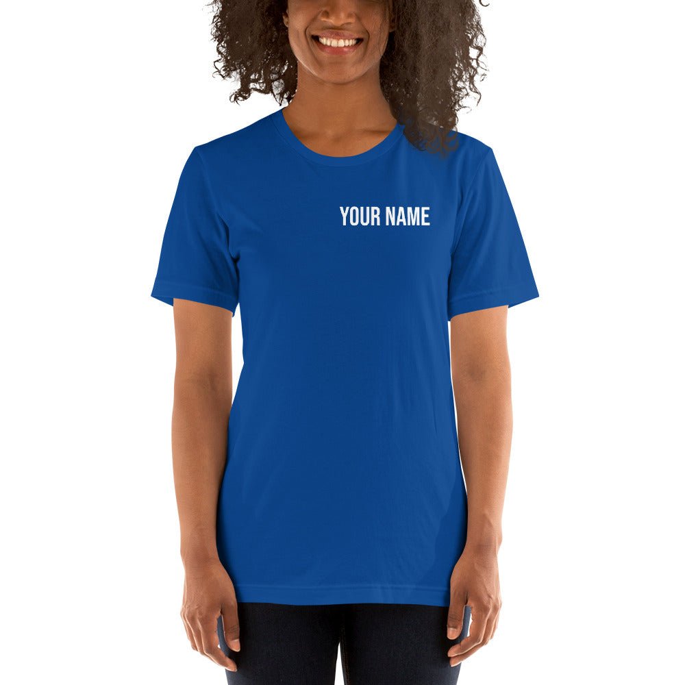 Personalize with your name - Vet Tech Pawprint Unisex T-shirt Bella + Canvas 3001-Unisex T-Shirt | Bella + Canvas 3001-I love Veterinary