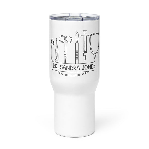 Personalized Instruments Travel mug with a handle-I love Veterinary