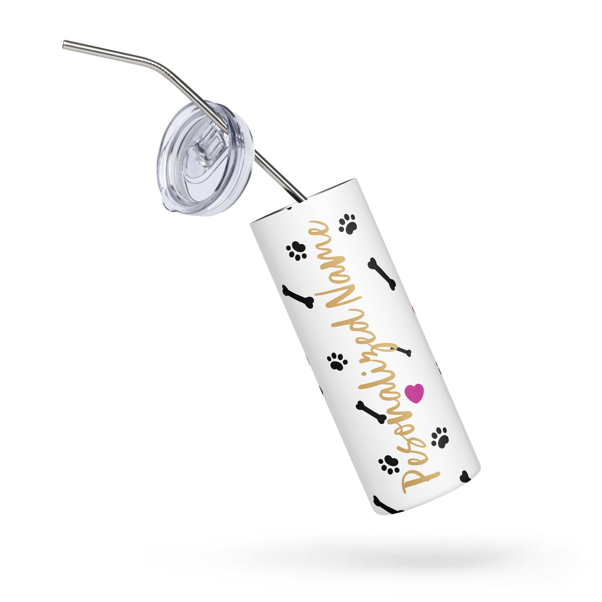 Personalized Stainless steel tumbler-Stainless Steel Tumbler-I love Veterinary