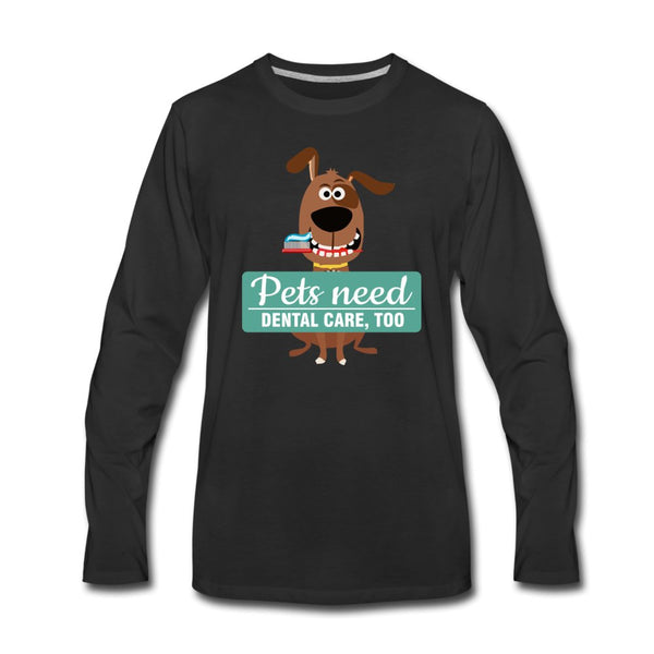 Pet Dental Health Unisex Premium Long Sleeve T-Shirt-Men's Premium Long Sleeve T-Shirt | Spreadshirt 875-I love Veterinary